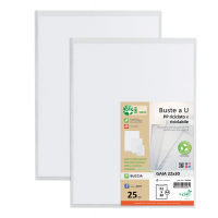 Buste forate a U Gaia - PP riciclato - buccia - 22 x 30 cm - conf. 25 pezzi - Sei Rota - 722230 - 8004972030289 - DMwebShop
