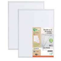 Buste forate a U Gaia - PP riciclato - buccia - 30 x 42 cm - conf. 10 pezzi - Sei Rota - 723042 - 8004972030319 - DMwebShop