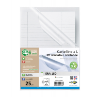 Cartellina a L Era 150 - A4 - PP riciclato - buccia - conf. 25 pezzi - Sei Rota - 662401 - 8004972029788 - DMwebShop