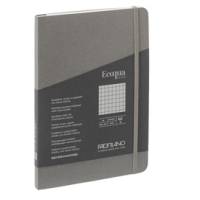 Taccuino EcoQua Plus - con elastico - rilegatura cucita - A5 - 5 mm - 80 fogli - artracite - Fabriano - 19621101 - 8001348220763 - DMwebShop