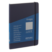 Taccuino EcoQua Plus - con elastico - rilegatura cucita - A5 - 5 mm - 80 fogli - blu scuro - Fabriano - 19621104 - 8001348220770 - DMwebShop