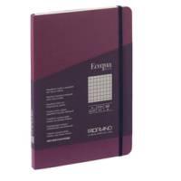 Taccuino EcoQua Plus - con elastico - rilegatura cucita - A5 - 5 mm - 80 fogli - vino - Fabriano - 19621112 - 8001348220732 - DMwebShop