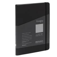 Taccuino EcoQua Plus - con elastico - spiralato - A5 - 70 fogli - puntinato - nero - Fabriano - 19032108 - 8001348219125 - DMwebShop
