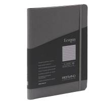 Taccuino EcoQua Plus - con elastico - spiralato - A5 - 70 fogli - righe - antracite - Fabriano - 19042101 - 8001348219002 - DMwebShop