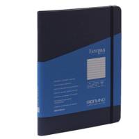 Taccuino EcoQua Plus - con elastico - spiralato - A5 - 70 fogli - righe - blu scuro - Fabriano - 19042104 - 8001348219019 - DMwebShop