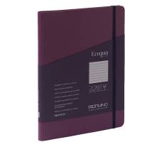 Taccuino EcoQua Plus - con elastico - spiralato - A5 - 70 fogli - righe - vino - Fabriano - 19042112 - 8001348218975 - DMwebShop