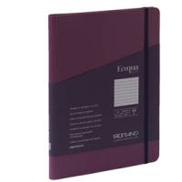 Taccuino EcoQua Plus - con elastico - spiralato - A5 - 70 fogli - righe - vino - Fabriano - 19042112 - 8001348218975 - DMwebShop