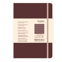 Taccuino Ispira - con elastico - copertina rigida - A5 - 96 fogli - righe - marrone - Fabriano - 19714801 - 8001348221272 - DMwebShop