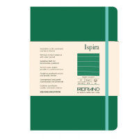 Taccuino Ispira - con elastico - copertina rigida - A5 - 96 fogli - righe - verde - Fabriano - 19714805 - 8001348221319 - DMwebShop