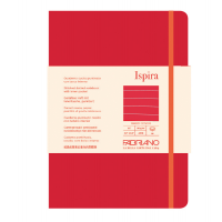 Taccuino Ispira - con elastico - copertina rigida - A5 - 96 fogli - righe - rosso - Fabriano - 19714802 - 8001348221289 - DMwebShop