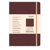 Taccuino Ispira - con elastico - copertina flessibile - A5 - 96 fogli - puntinato - marrone - Fabriano - 19614807 - 8001348221210 - DMwebShop