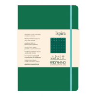 Taccuino Ispira - con elastico - copertina flessibile - A5 - 96 fogli - puntinato - verde - Fabriano - 19614811 - 8001348221258 - DMwebShop