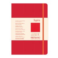 Taccuino Ispira - con elastico - copertina flessibile - A5 - 96 fogli - puntinato - rosso - Fabriano - 19614808 - 8001348221227 - DMwebShop