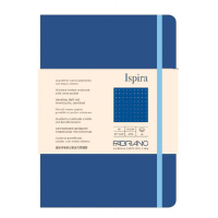 Taccuino Ispira - con elastico - copertina flessibile - A5 - 96 fogli - puntinato - blu royal - Fabriano - 19614812 - 8001348221265 - DMwebShop