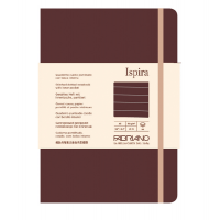 Taccuino Ispira - con elastico - copertina flessibile - A5 - 96 fogli - righe - marrone - Fabriano - 19614801 - DMwebShop