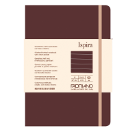 Taccuino Ispira - con elastico - copertina flessibile - A5 - 96 fogli - righe - marrone - Fabriano - 19614801 - 8001348221159 - DMwebShop