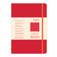 Taccuino Ispira - con elastico - copertina flessibile - A5 - 96 fogli - righe - rosso - Fabriano - 19614802 - DMwebShop