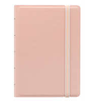 Notebook Pocket - con elastico - copertina similpelle - 144 x 105 mm - 56 pagine - a righe - pesca - Filofax L115109