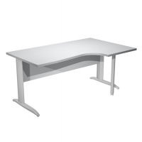 Scrivania Compact Destro - 160 x 60-80-100 cm - piano grigio - Artexport - 008K211-AR-9 - DMwebShop