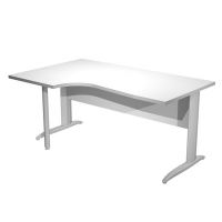 Scrivania Compact Sinistro - 160 x 60-80-100 cm - piano bianco - Artexport - 009K211-AR-3 - DMwebShop