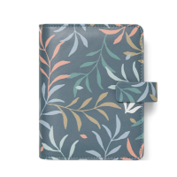 Organiser Botanical - f.to Pocket 146 x 128 x 36 mm - con cinturino - blu - Filofax 22-022644