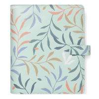 Organiser Botanical - f.to A5 - 233 x 217 x 46 mm - con cinturino - menta - Filofax L022649