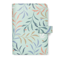 Organiser Botanical - f.to Personal 187 x 153 x 40 mm - con cinturino - menta - Filofax 22-022648
