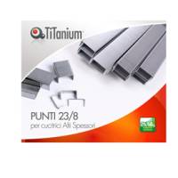 Punti metallici - 23/8 - scatola da 1000 pezzi - conf. 20 pezzi - Titanium - D1431 - 8025133121929 - DMwebShop