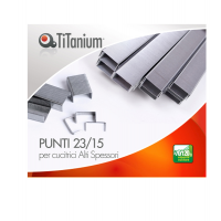 Punti metallici - 23/15 - scatola da 1000 pezzi - conf. 10 pezzi - Titanium - D1434 - 8025133121981 - DMwebShop