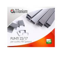 Punti metallici - 23/17 - scatola da 1000 pezzi - conf. 10 pezzi - Titanium - D1435 - 8025133122001 - DMwebShop