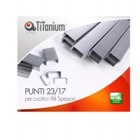 Punti metallici - 23/17 - scatola da 1000 pezzi - conf. 10 pezzi - Titanium - D1435 - 8025133122001 - DMwebShop