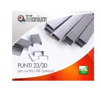 Punti metallici - 23/20 - scatola da 1000 pezzi - conf. 10 pezzi - Titanium - D1436 - 8025133122025 - DMwebShop