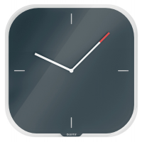 Orologio Cosy - da parete - silenzioso - in vetro - grigio - Leitz 90170089