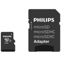 Micro SDXC Card - 64 Gb - Class 10 - adattatore incluso - Philips - PHMSDM64GXC10U1 - 8719274666868 - DMwebShop
