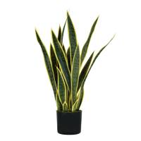 Pianta ornamentale Sansevieria artificiale 21 foglie 75 cm PE - 25315