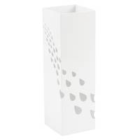 Portaombrelli 15,5 x 15,5 x 49 cm metallo verniciato fantasia gocce bianco - 25328