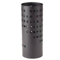 Portaombrelli diametro 18 cm H 46 cm metallo verniciato fantasia lettere nero - 25327