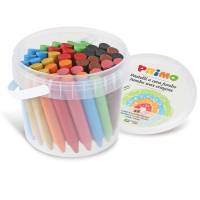 Pastelli a cera Jumbo - Ø 13 mm x 85 mm - 12 colori assortiti - conf. 48 pezzi - Primo - 0602PC48J - 8006919320125 - DMwebShop