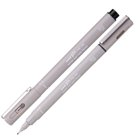Pin fineliner - punta 0,5 mm - grigio chiaro - conf. 12 pezzi - Uni Mitsubishi - M PIN105 GRC - 4902778230794 - DMwebShop