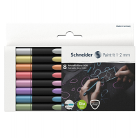 Pennarello Metallic Liner 020 - punta 1 - 2 mm - colori assortiti - conf. 8 pezzi - Schneider - P700296 - 4004675153883 - DMwebShop