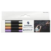 Pennarello Metallic Liner 020 - punta 1 - 2 mm - colori assortiti - conf. 4 pezzi - Schneider - P700295 - 4004675153906 - DMwebShop