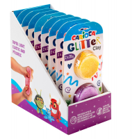 Pasta Model Light Glitter - 20 gr - colori assortiti - expo 8 blister da 2 pezzi - Carioca - 52016 - 8003511520168 - DMwebShop