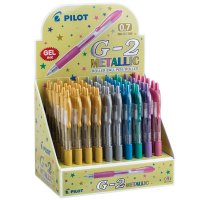 Roller gel scatto G-2 - 0,7 mm - colori assortiti metallic Display - conf. 60 pezzi - Pilot - Z99736 - 4902505466724 - DMwebShop