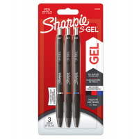 Penna gel a scatto - punta 0,7 mm - nero-blu/rosso - conf. 3 pezzi - Sharpie - 2136596 - 3026981365966 - DMwebShop