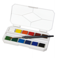 Acquerelli On the Go - conf. 12 pezzi + pennello + tavolozza - Dom - 11475 - 8004957114751 - DMwebShop