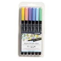 Pennarello Aqua Brush Duo - colori pastel - conf. 6 pezzi - Lyra - L6521061 - 4084900610190 - DMwebShop