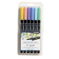 Pennarello Aqua Brush Duo - colori pastel - conf. 6 pezzi - Lyra L6521061