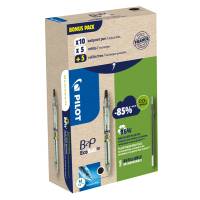 Penna a sfera scatto B2P Ecoball - punta 1 mm - 10 refill B2P inclusi - nero - conf. 10 pezzi - Pilot - 000032 - 3131910586562 - DMwebShop