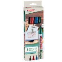 Marcatore permanente 25 Ecoline - punta tonda - 1 mm - colori assortiti - conf. 4 pezzi - Edding - 4-25-4 - 4004764979448 - DMwebShop
