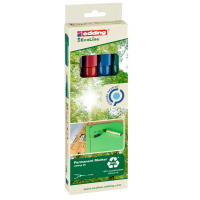 Marcatore permanente 25 Ecoline - punta tonda - 1 mm - colori assortiti - conf. 4 pezzi - Edding - 4-25-4 - 4004764979448 - DMwebShop